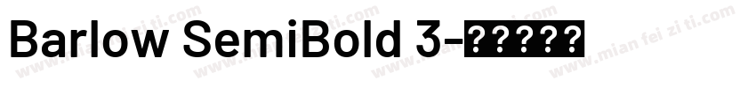 Barlow SemiBold 3字体转换